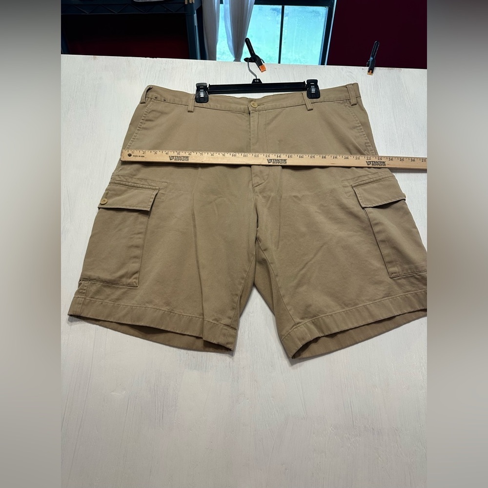 Nautica Clipper Cargo Shorts 42W Relax Fit Khaki Cotton Outdoor Pockets Casual - Picture 8 of 9